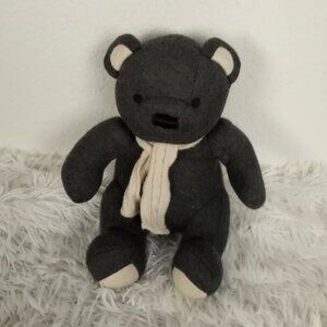 Bath And Body Works Bear Grey With Scarf Plush stuffed animal